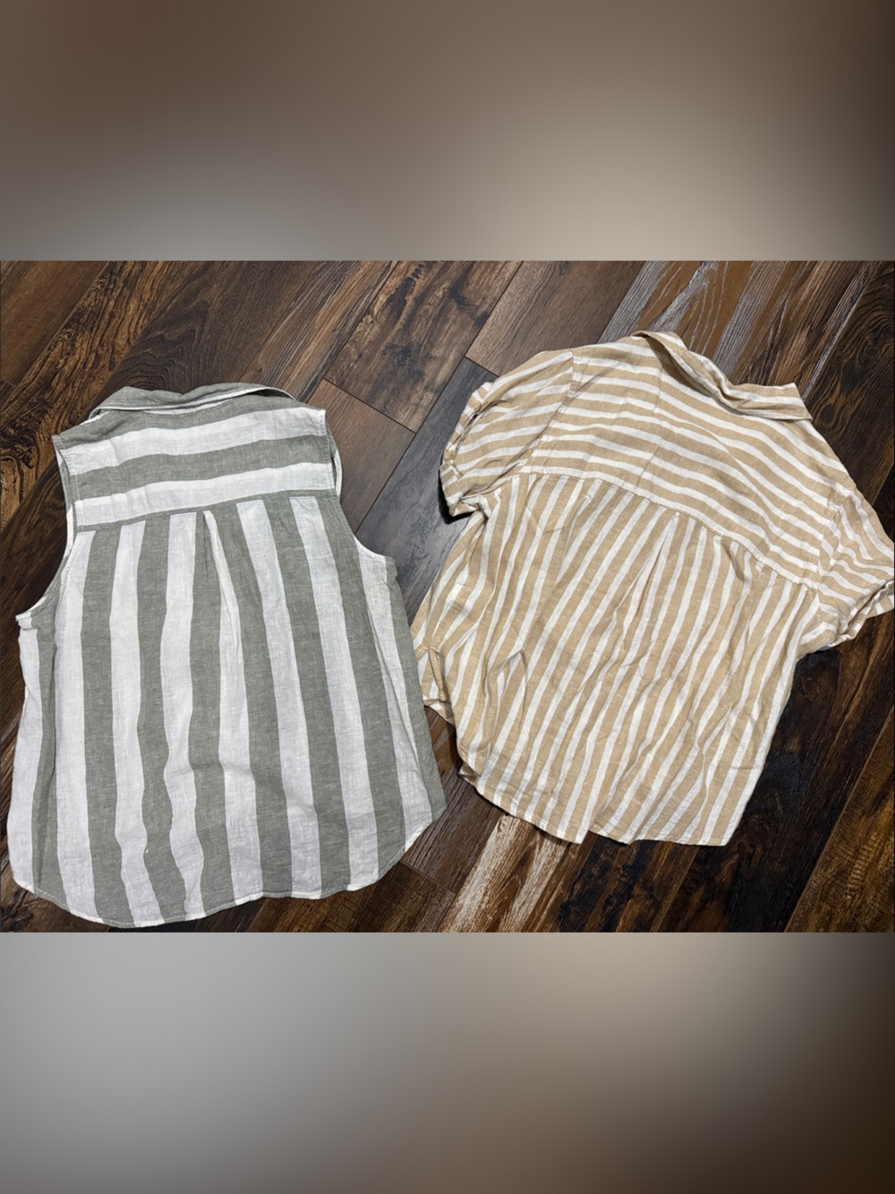 Striped Button-Front Tops - Picture 3 of 4